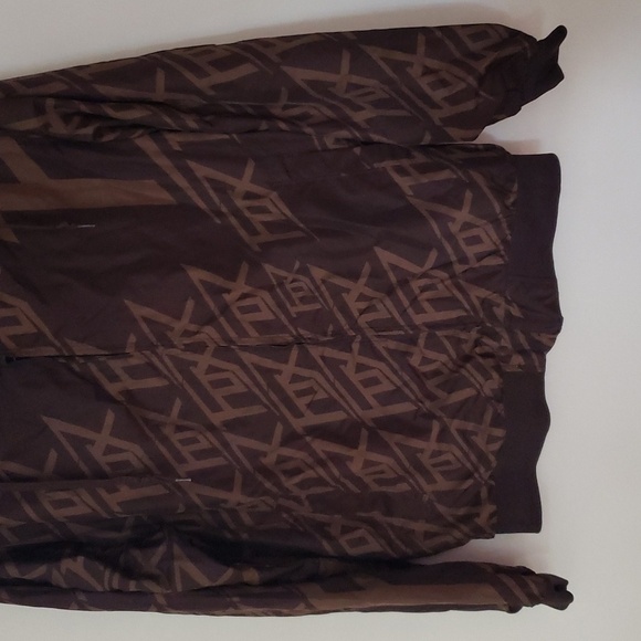 Fox racing full zip wind breaker hooded jacket, brown, netted lining, mens small - Picture 3 of 10